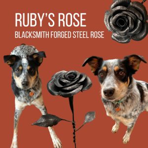 Blacksmith Forged Steel Rose